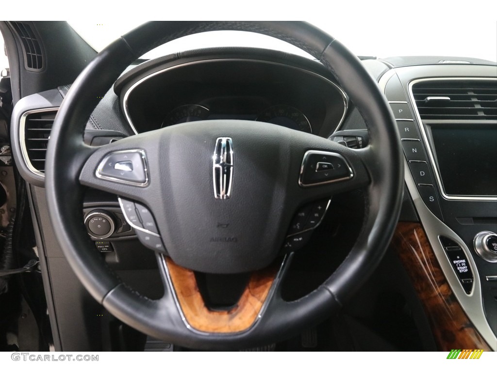 2016 Lincoln MKX Select AWD Ebony Steering Wheel Photo #138344304