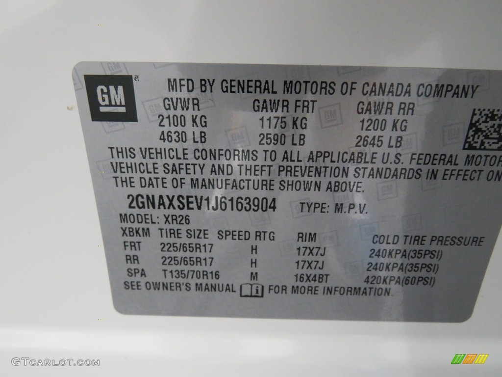 2018 Equinox LT AWD - Summit White / Jet Black photo #41