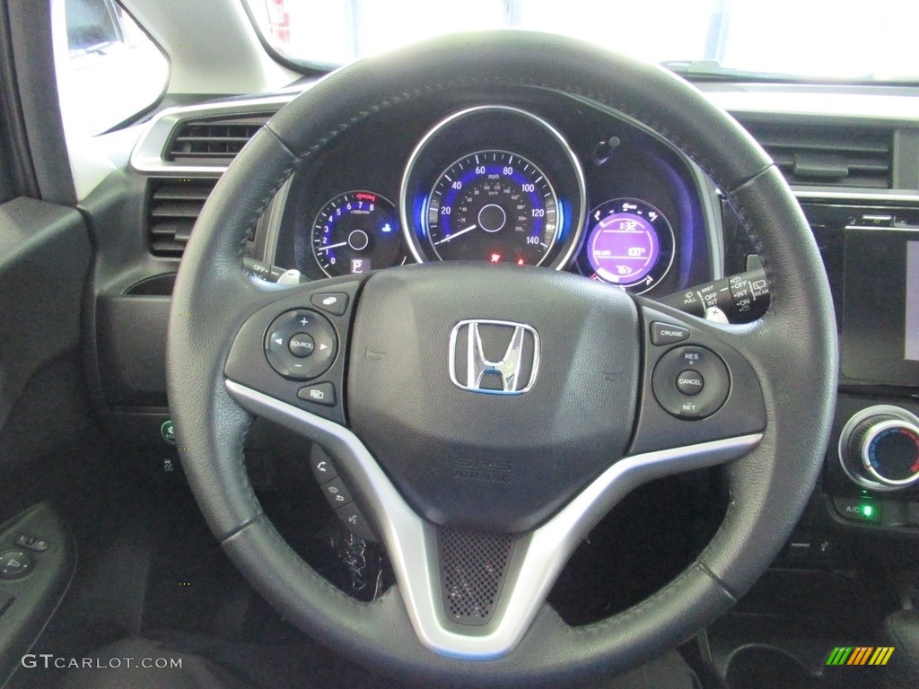 2016 Honda Fit EX-L Black Steering Wheel Photo #138346449