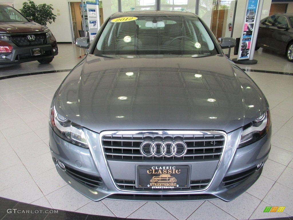2012 A4 2.0T quattro Sedan - Monsoon Gray Metallic / Black photo #2