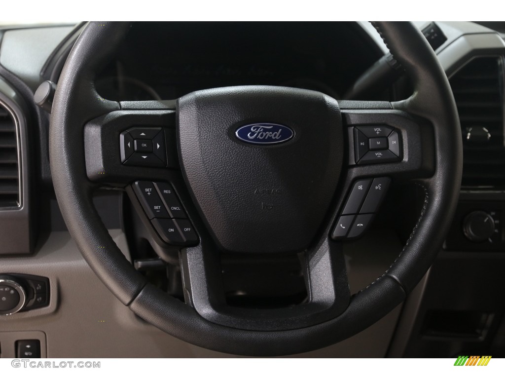 2017 Ford F150 XLT SuperCrew 4x4 Earth Gray Steering Wheel Photo #138349770