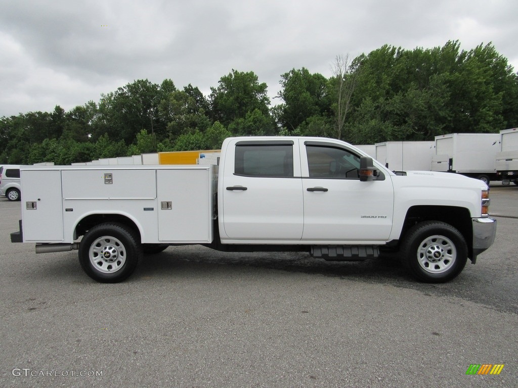 Summit White 2017 Chevrolet Silverado 3500HD Work Truck Crew Cab 4x4 Chassis Exterior Photo #138349836