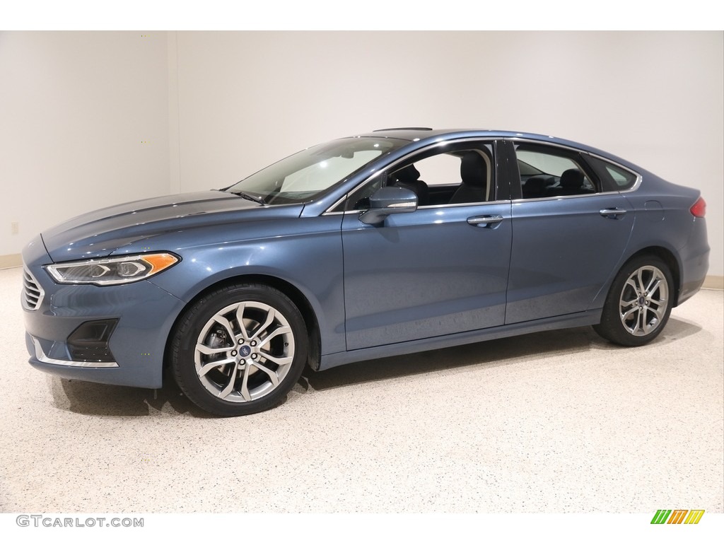 2019 Fusion SEL - Blue Metallic / Ebony photo #3