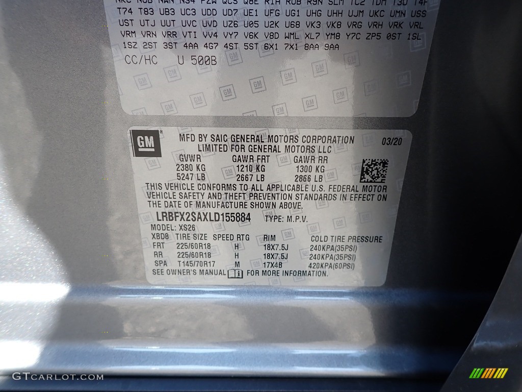 2020 Envision Essence AWD - Satin Steel Metallic / Ebony photo #12