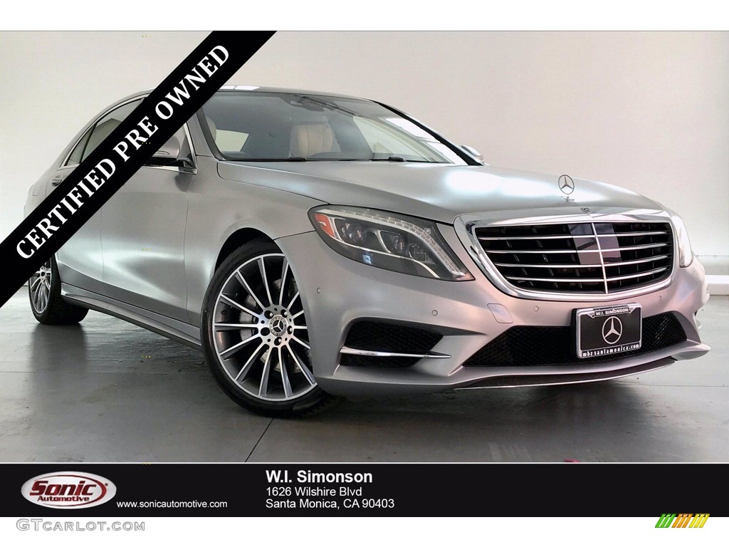 2017 S 550 Sedan - Selenite Grey Metallic / Silk Beige/Espresso Brown photo #1