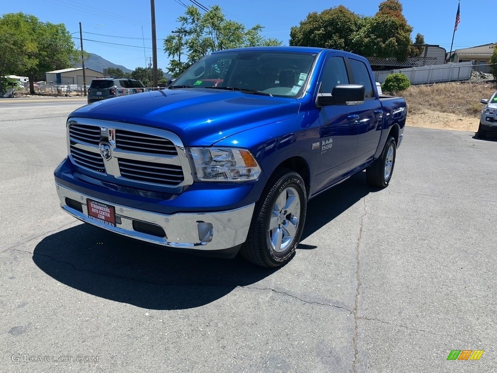 2019 1500 Classic Big Horn Crew Cab 4x4 - Blue Streak Pearl / Black/Diesel Gray photo #2