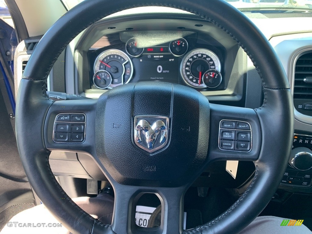 2019 1500 Classic Big Horn Crew Cab 4x4 - Blue Streak Pearl / Black/Diesel Gray photo #8