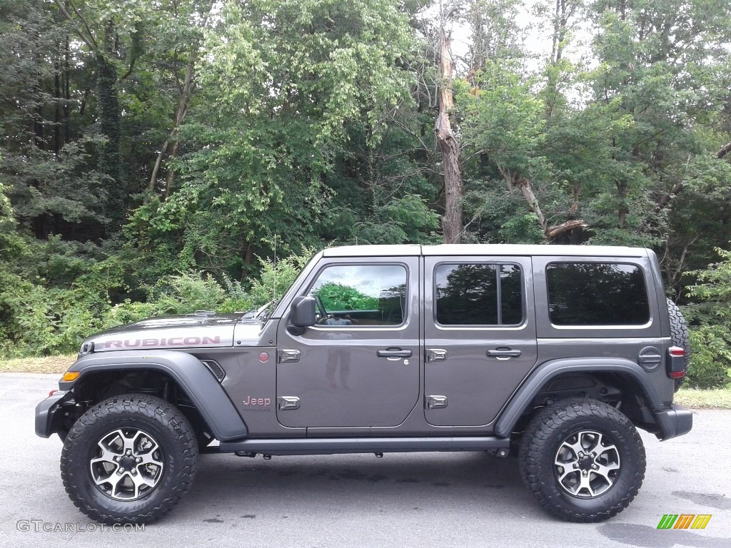Granite Crystal Metallic 2020 Jeep Wrangler Unlimited Rubicon 4x4 Exterior Photo #138365882