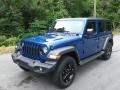 2020 Ocean Blue Metallic Jeep Wrangler Unlimited Altitude 4x4  photo #2