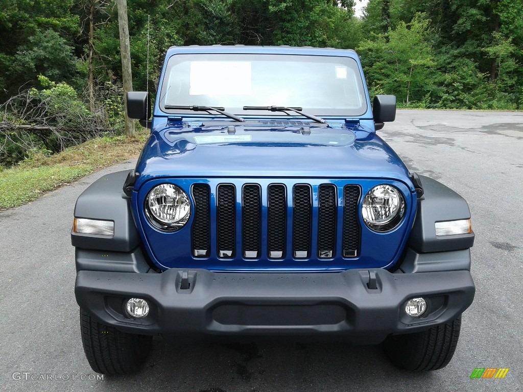 2020 Wrangler Unlimited Altitude 4x4 - Ocean Blue Metallic / Black photo #3