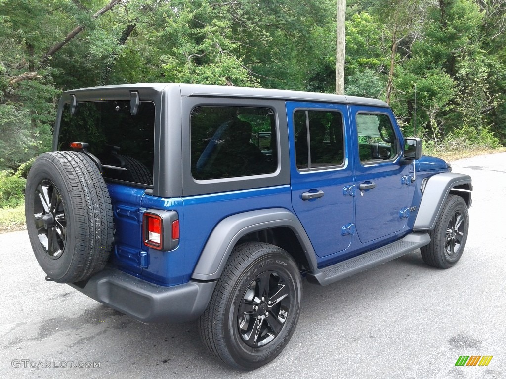 2020 Wrangler Unlimited Altitude 4x4 - Ocean Blue Metallic / Black photo #6