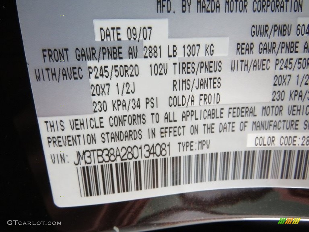 2008 CX-9 Grand Touring AWD - Copper Red Mica / Black photo #46