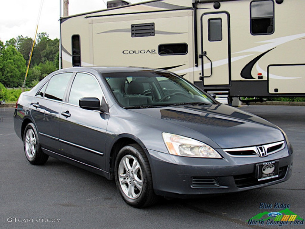 2007 Accord SE Sedan - Graphite Pearl / Gray photo #7