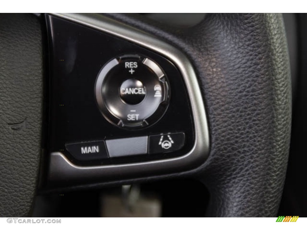 2020 Honda Civic LX Hatchback Black Steering Wheel Photo #138372527