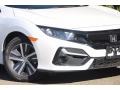 2020 Platinum White Pearl Honda Civic LX Hatchback  photo #3