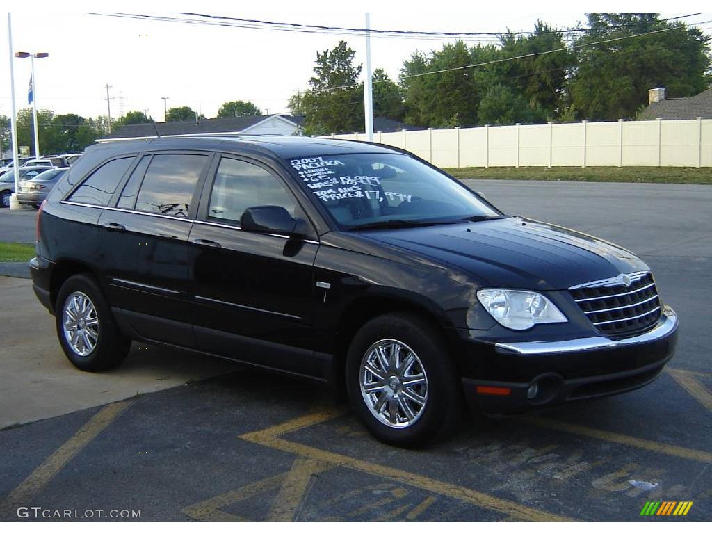 2007 Pacifica Signature Series - Brilliant Black / Pastel Slate Gray photo #7