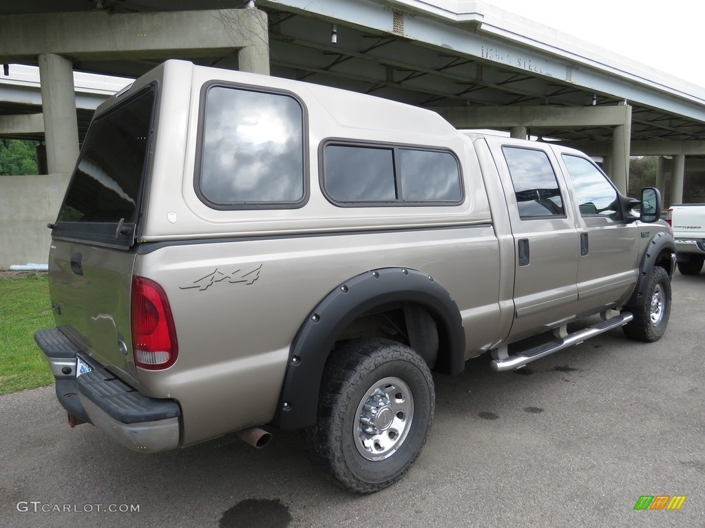 2003 F250 Super Duty XL Crew Cab 4x4 - Arizona Beige Metallic / Medium Flint Grey photo #10