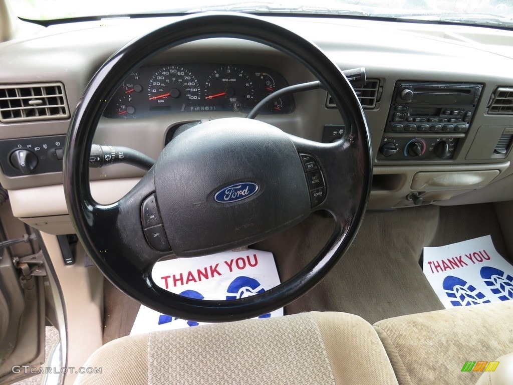 2003 F250 Super Duty XL Crew Cab 4x4 - Arizona Beige Metallic / Medium Flint Grey photo #22