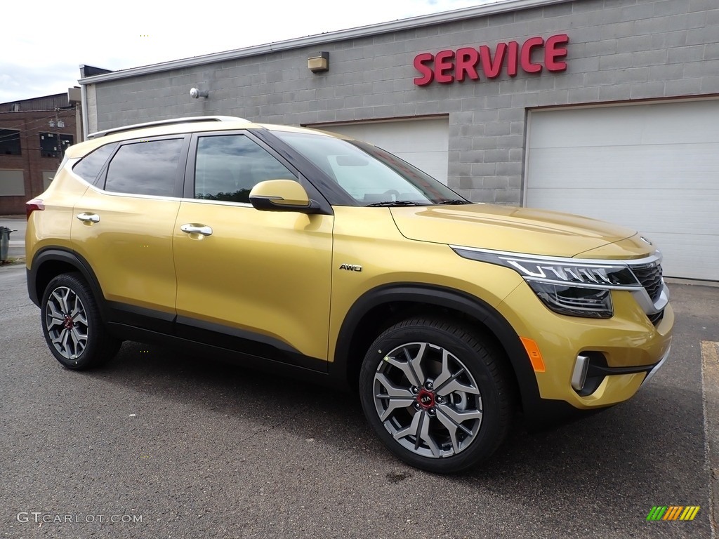 2021 Seltos SX Turbo AWD - Starbright Yellow / Black photo #9