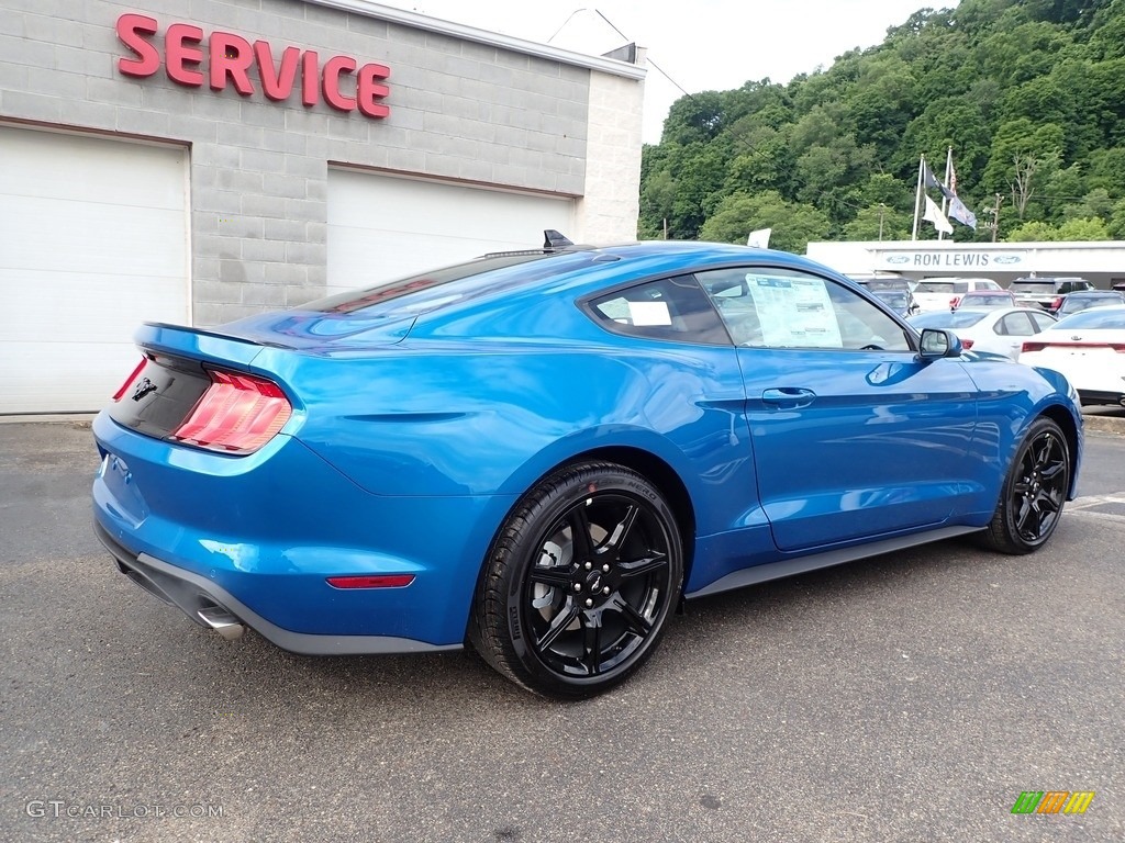 Velocity Blue 2020 Ford Mustang EcoBoost Fastback Exterior Photo #138379804