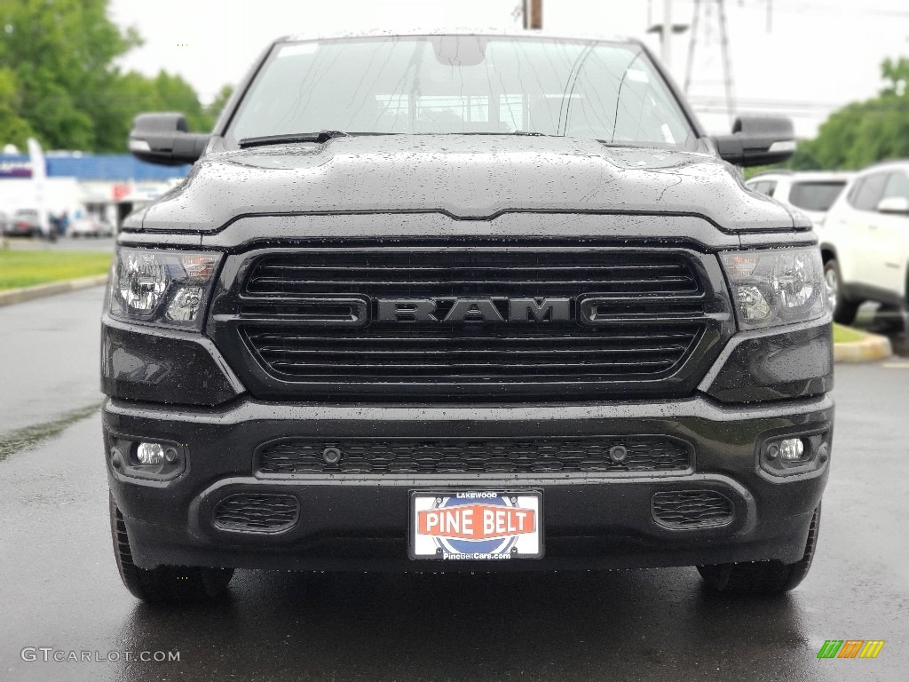 2020 1500 Big Horn Night Edition Crew Cab 4x4 - Diamond Black Crystal Pearl / Black photo #2