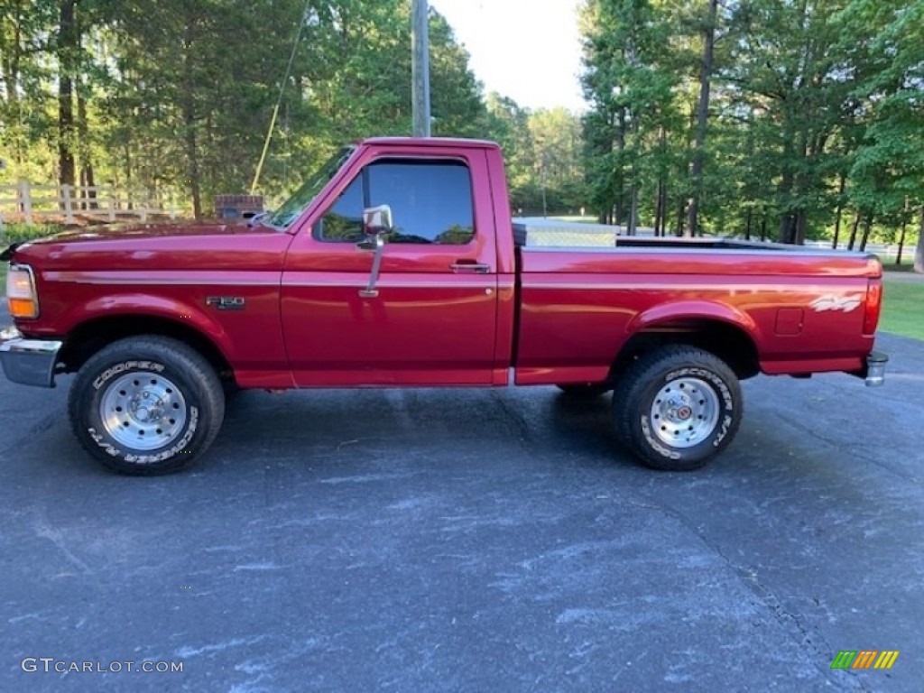 Crimson Red 1994 Ford F150 XL Regular Cab 4x4 Exterior Photo #138381505