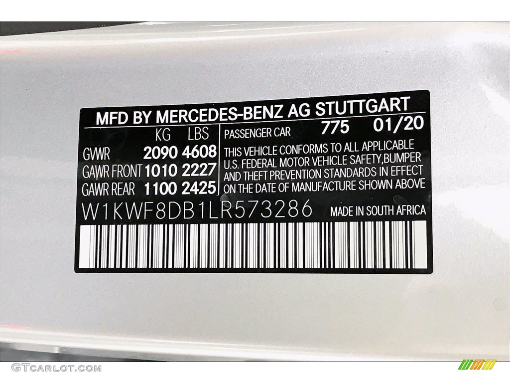2020 C Color Code 775 for Iridium Silver Metallic Photo #138383587