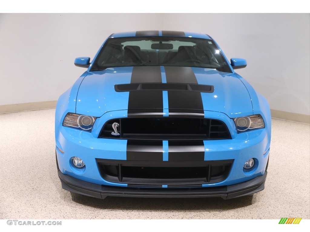2013 Mustang Shelby GT500 SVT Performance Package Coupe - Grabber Blue / Shelby Charcoal Black/Black Accent photo #2