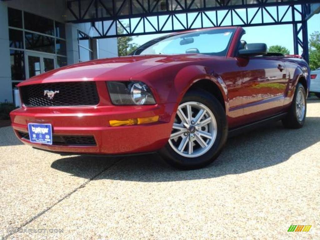 2006 Mustang V6 Premium Convertible - Redfire Metallic / Dark Charcoal photo #1