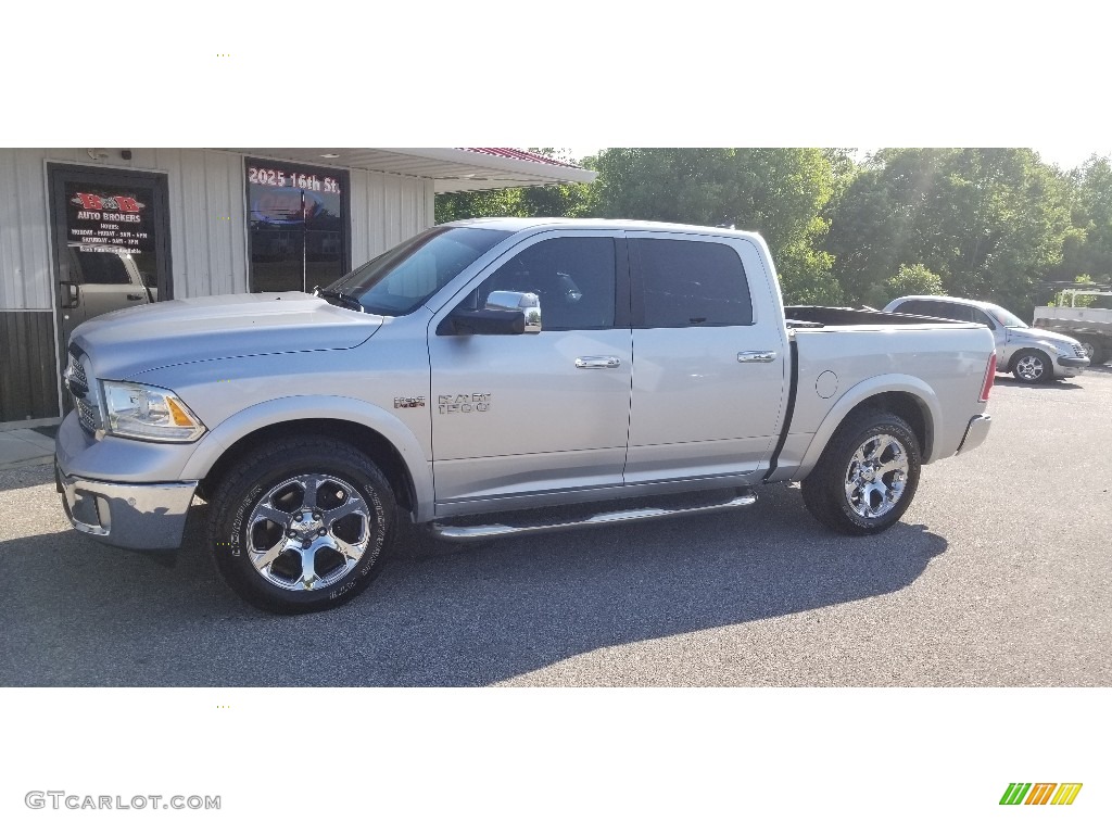 2018 1500 Laramie Crew Cab 4x4 - Bright Silver Metallic / Black photo #1