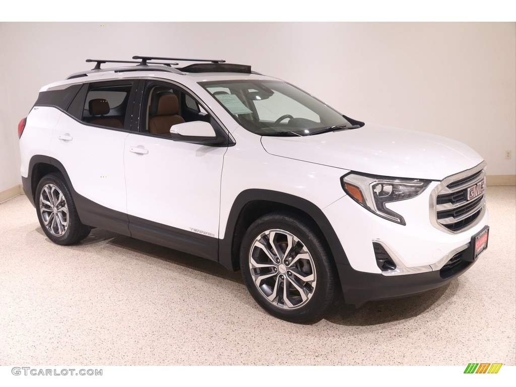 2018 Terrain SLT AWD - Summit White / Brandy/­Jet Black photo #1