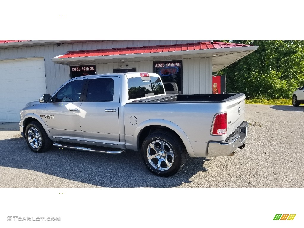 2018 1500 Laramie Crew Cab 4x4 - Bright Silver Metallic / Black photo #3