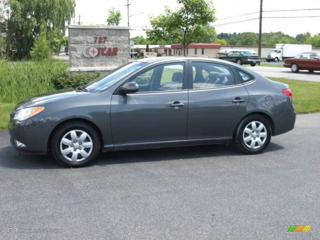 2007 Elantra GLS Sedan - Carbon Gray / Gray photo #1