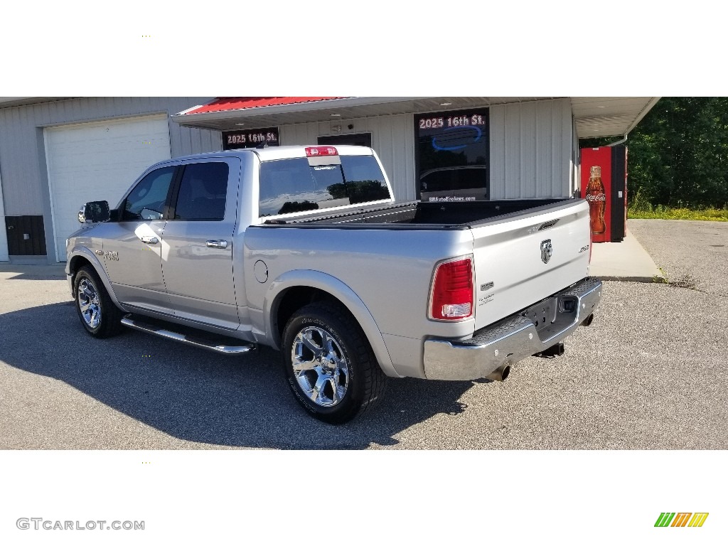 2018 1500 Laramie Crew Cab 4x4 - Bright Silver Metallic / Black photo #37