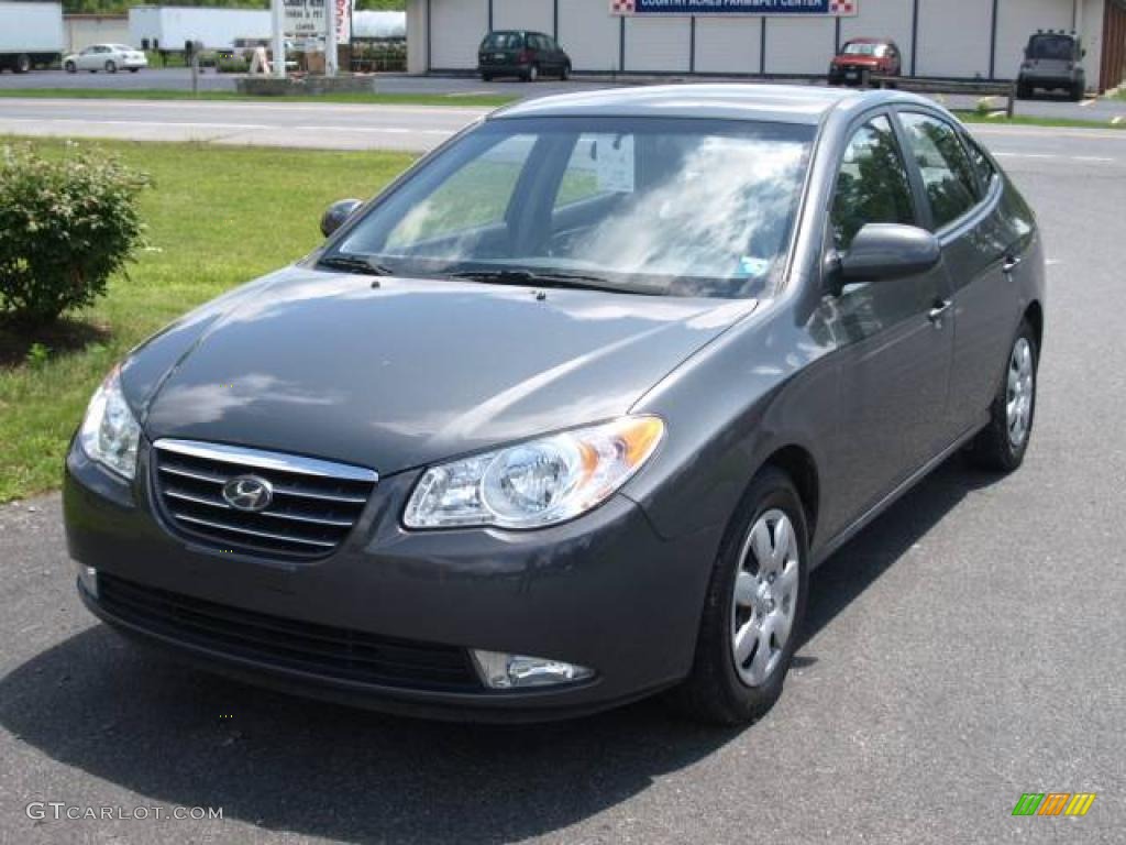 2007 Elantra GLS Sedan - Carbon Gray / Gray photo #2