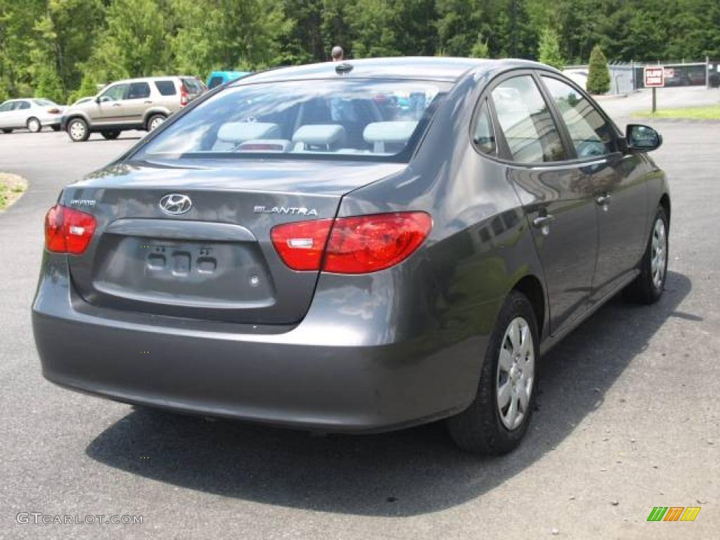 2007 Elantra GLS Sedan - Carbon Gray / Gray photo #4