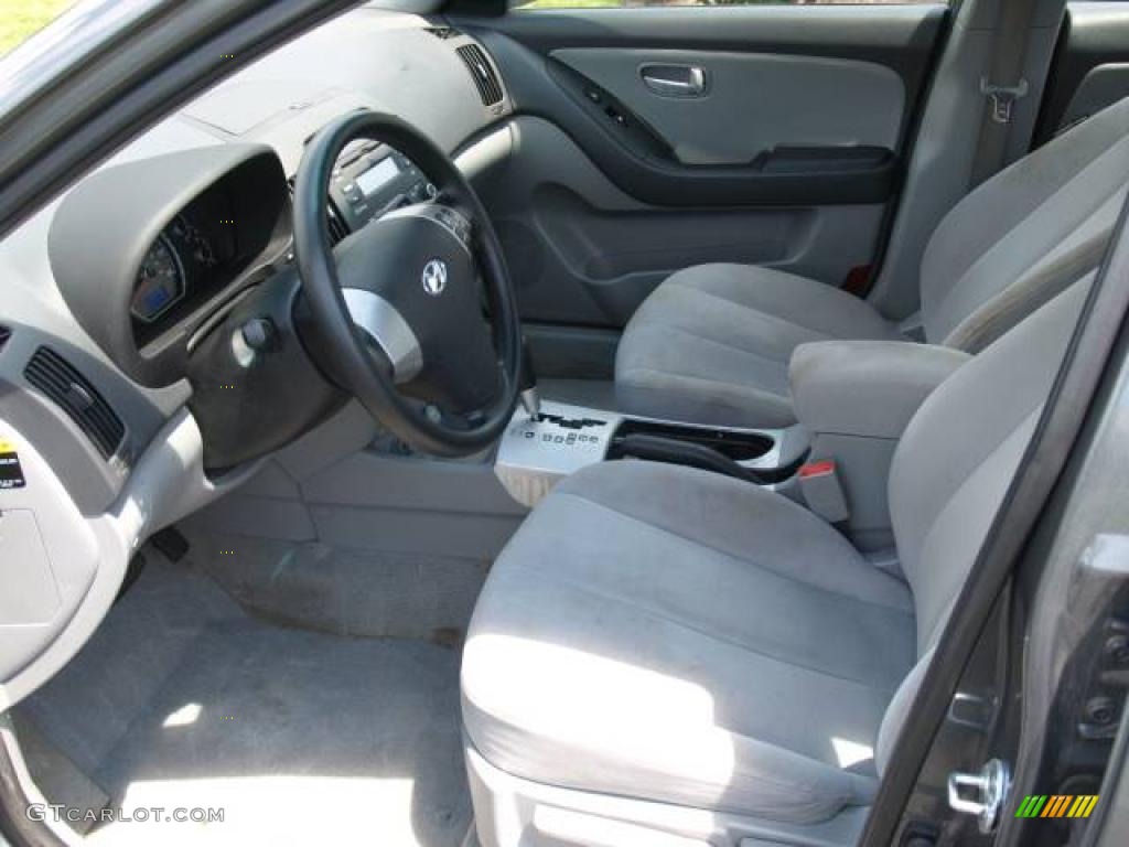 2007 Elantra GLS Sedan - Carbon Gray / Gray photo #7