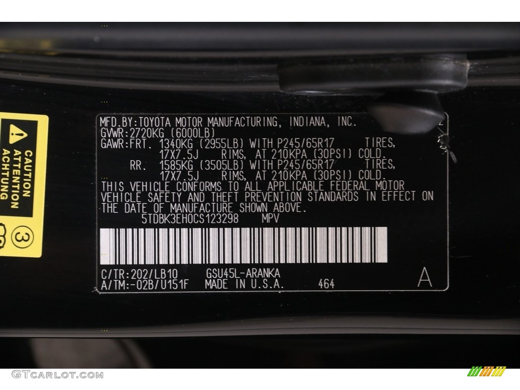 2012 Highlander SE 4WD - Black / Ash photo #23