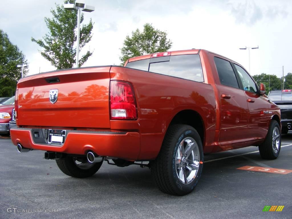 2009 Ram 1500 Sport Crew Cab - Sunburst Orange Pearl / Dark Slate Gray photo #3