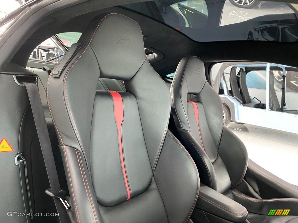 Jet Black/Apex Red Interior 2017 McLaren 570GT Coupe Photo #138394419