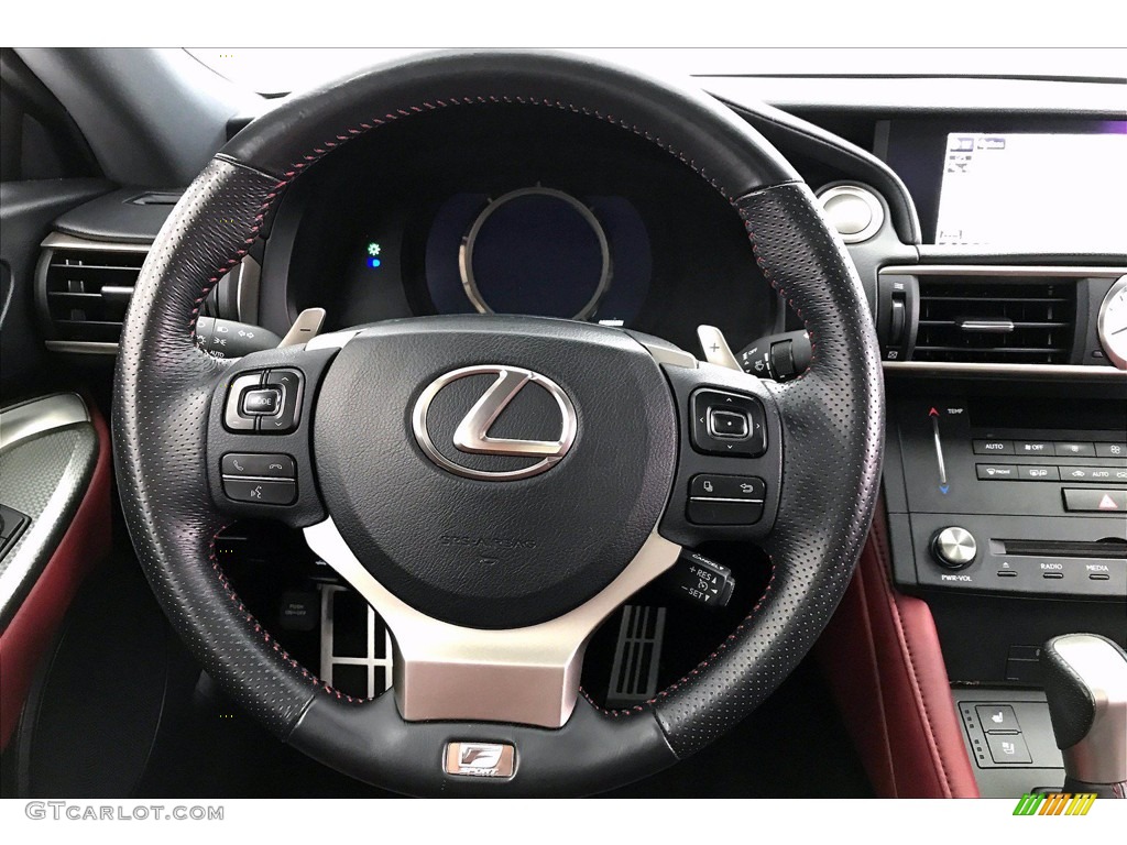 2016 Lexus RC 200t F Sport Coupe Rioja Red Steering Wheel Photo #138396390