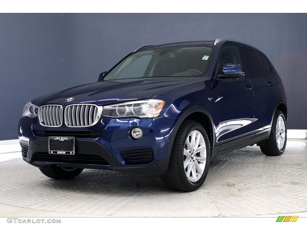 2017 X3 sDrive28i - Deep Sea Blue Metallic / Black photo #12