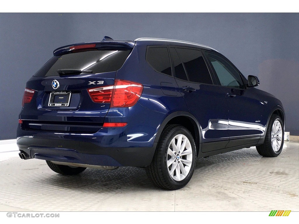 2017 X3 sDrive28i - Deep Sea Blue Metallic / Black photo #13