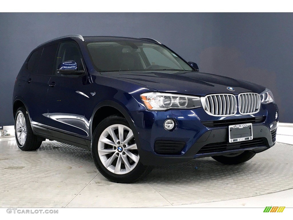 2017 X3 sDrive28i - Deep Sea Blue Metallic / Black photo #37