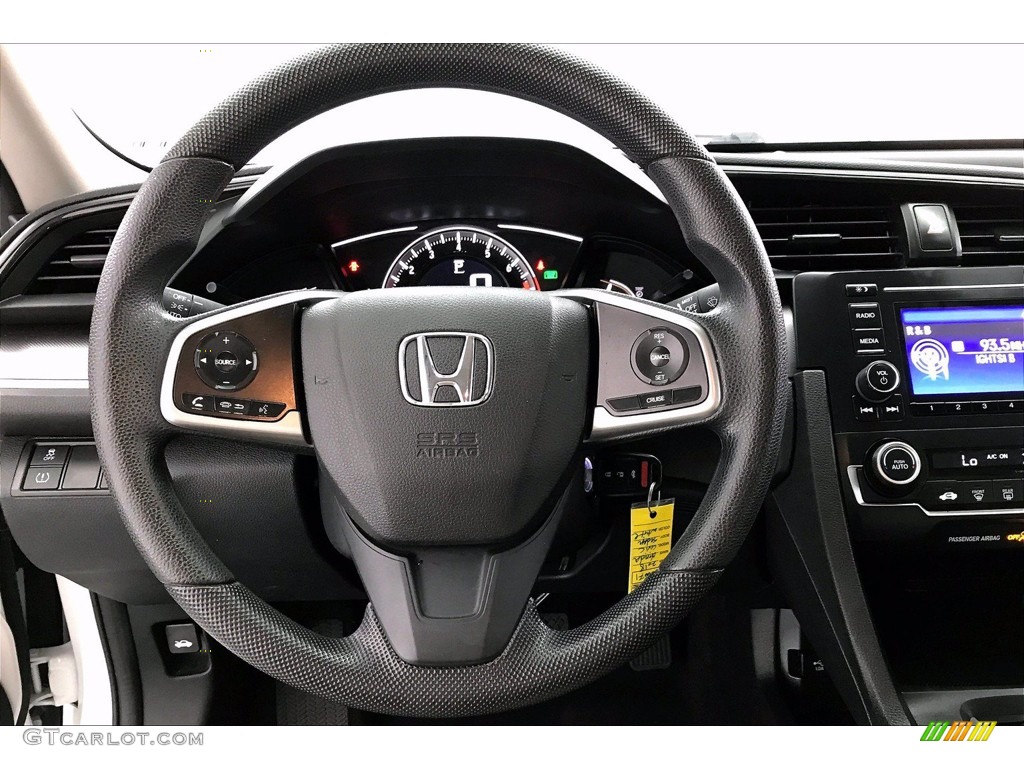 2018 Honda Civic LX Sedan Ivory Steering Wheel Photo #138398989