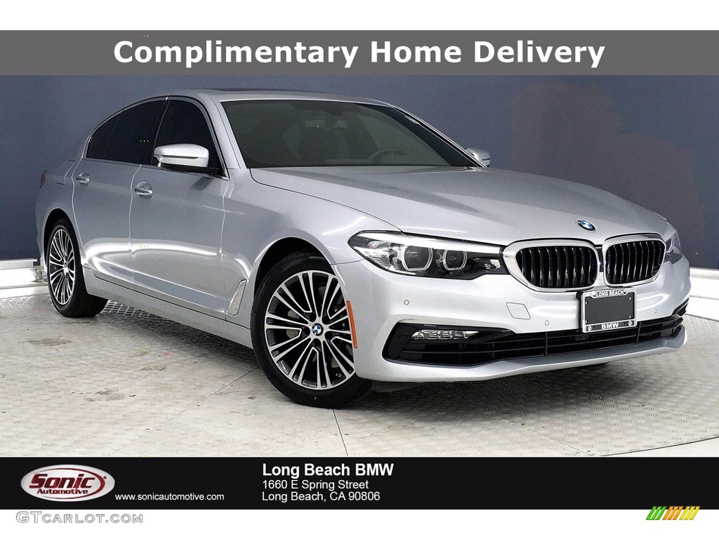 2017 5 Series 530i Sedan - Glacier Silver Metallic / Black photo #1