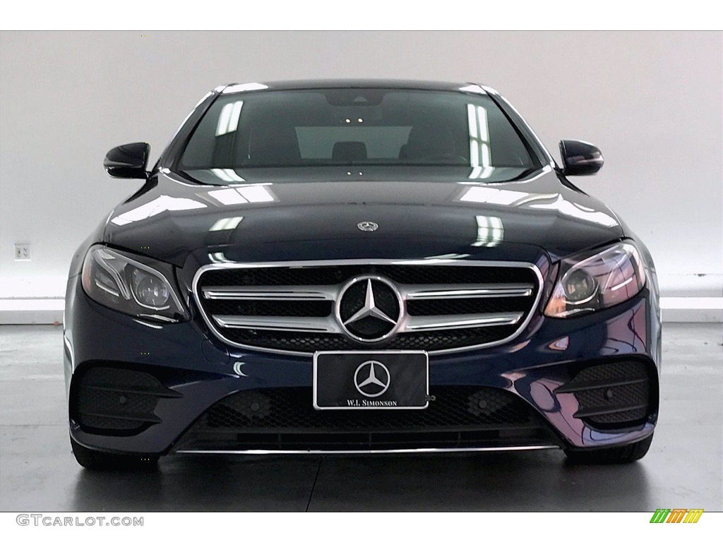2018 E 300 Sedan - Lunar Blue Metallic / Black photo #2