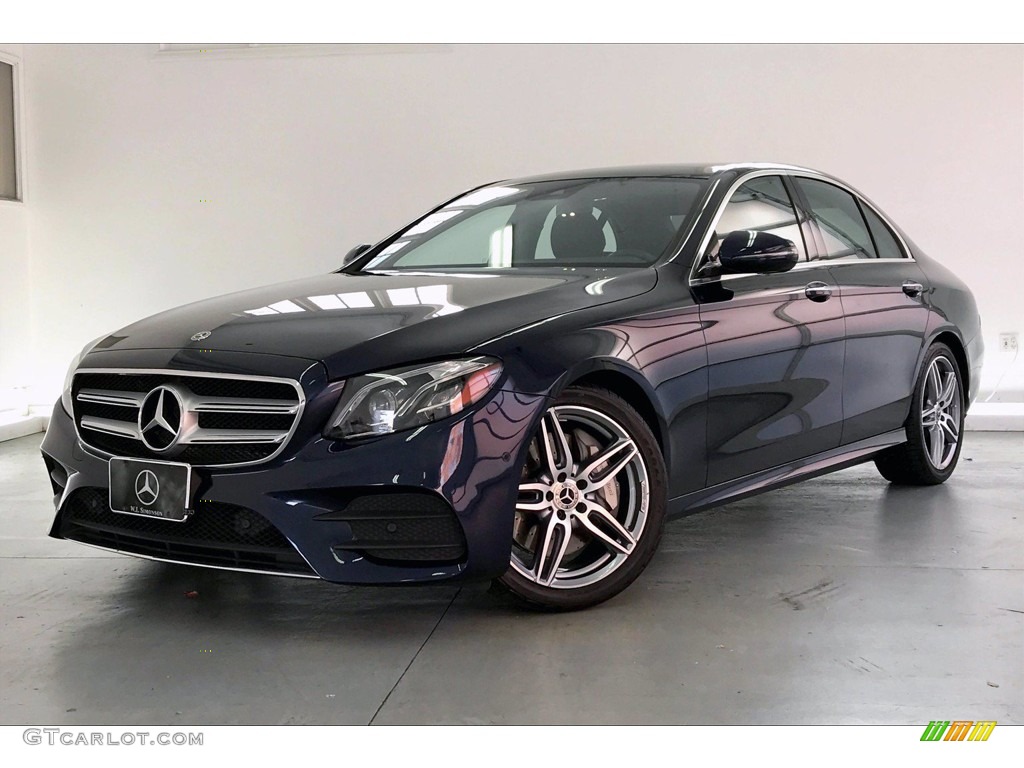 2018 E 300 Sedan - Lunar Blue Metallic / Black photo #12