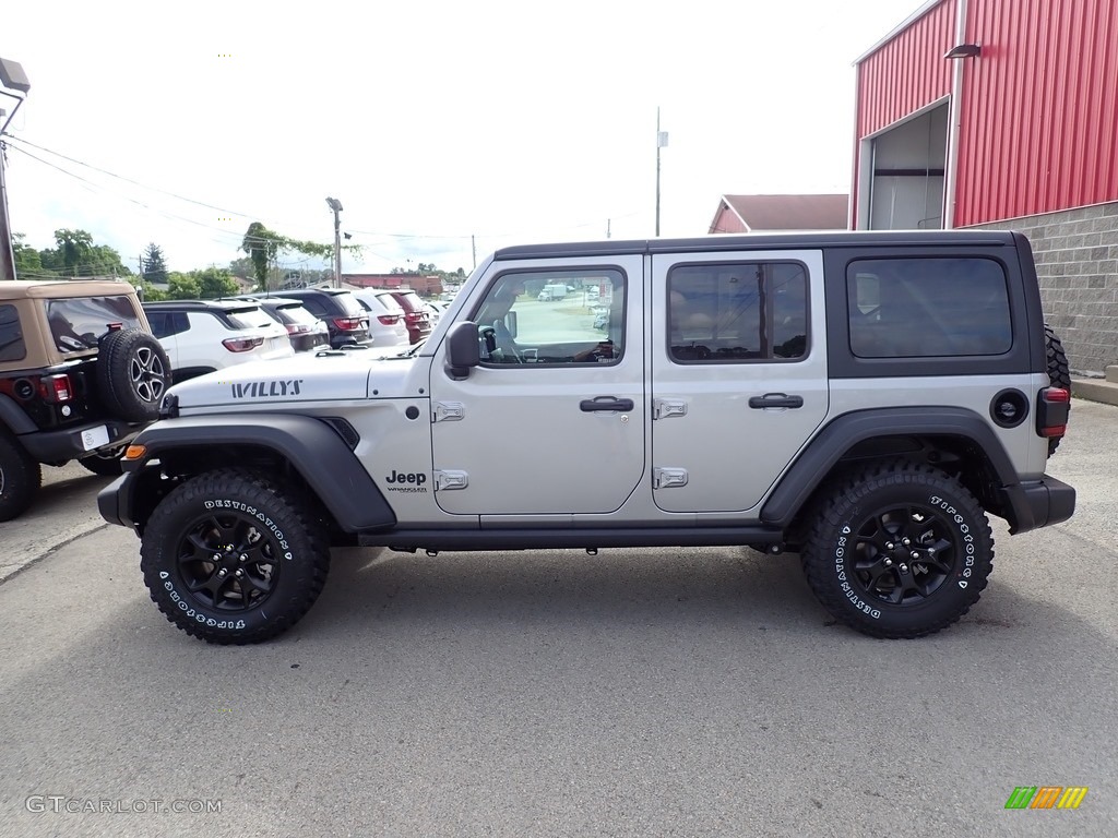 2020 Wrangler Unlimited Willys 4x4 - Billet Silver Metallic / Black photo #2