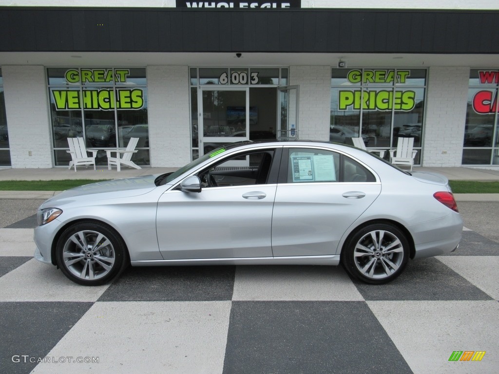 2018 C 300 Sedan - Diamond Silver Metallic / Silk Beige/Black photo #1